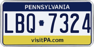 PA license plate LBQ7324