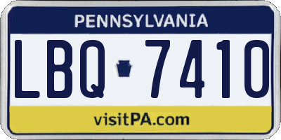 PA license plate LBQ7410