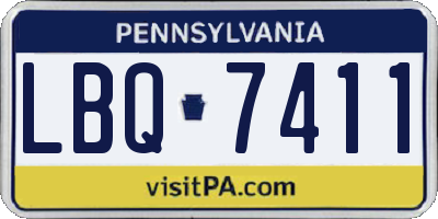 PA license plate LBQ7411