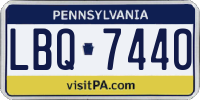 PA license plate LBQ7440