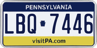 PA license plate LBQ7446