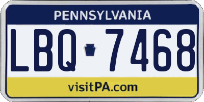 PA license plate LBQ7468