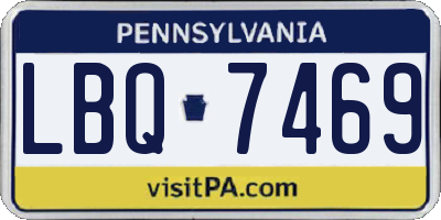 PA license plate LBQ7469