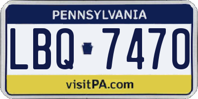 PA license plate LBQ7470