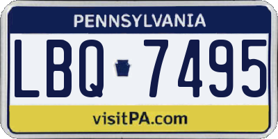 PA license plate LBQ7495