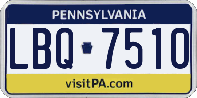 PA license plate LBQ7510