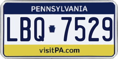 PA license plate LBQ7529