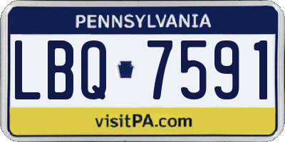 PA license plate LBQ7591