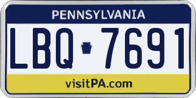 PA license plate LBQ7691