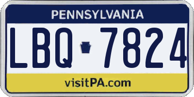 PA license plate LBQ7824