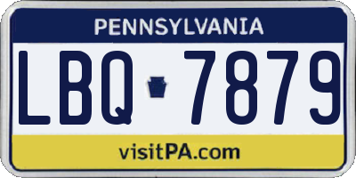 PA license plate LBQ7879