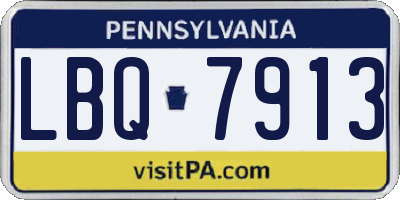 PA license plate LBQ7913