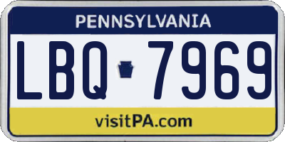 PA license plate LBQ7969