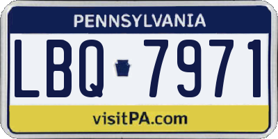 PA license plate LBQ7971