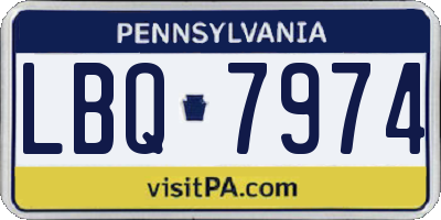 PA license plate LBQ7974