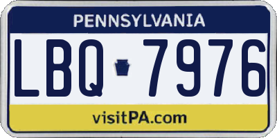 PA license plate LBQ7976