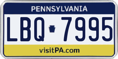 PA license plate LBQ7995