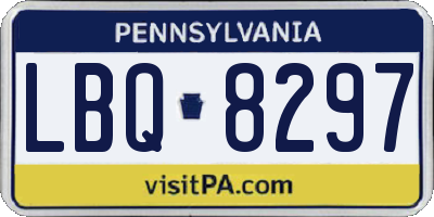 PA license plate LBQ8297