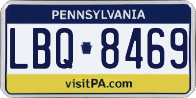 PA license plate LBQ8469