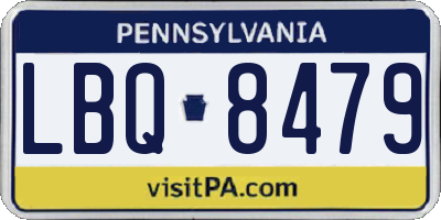 PA license plate LBQ8479