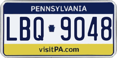 PA license plate LBQ9048