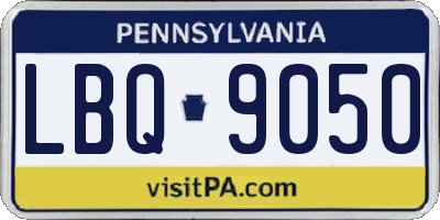 PA license plate LBQ9050