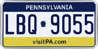 PA license plate LBQ9055