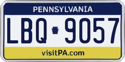 PA license plate LBQ9057
