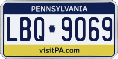 PA license plate LBQ9069