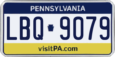 PA license plate LBQ9079
