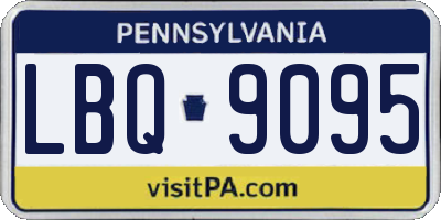 PA license plate LBQ9095