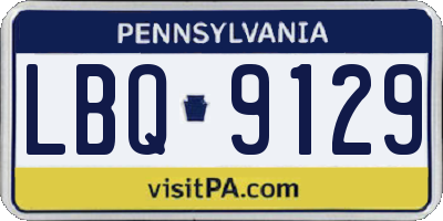 PA license plate LBQ9129