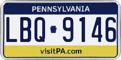 PA license plate LBQ9146