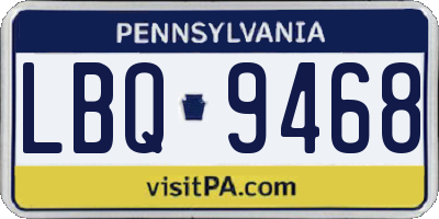 PA license plate LBQ9468