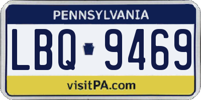 PA license plate LBQ9469