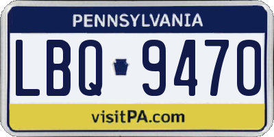 PA license plate LBQ9470