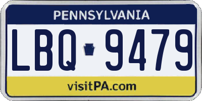 PA license plate LBQ9479