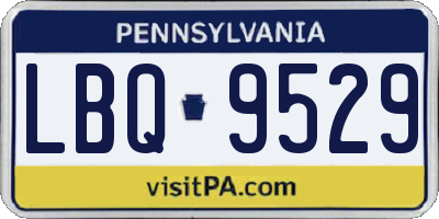 PA license plate LBQ9529
