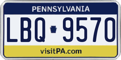 PA license plate LBQ9570