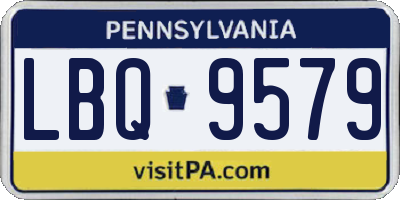 PA license plate LBQ9579