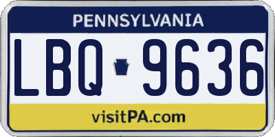 PA license plate LBQ9636
