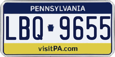 PA license plate LBQ9655
