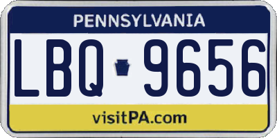 PA license plate LBQ9656