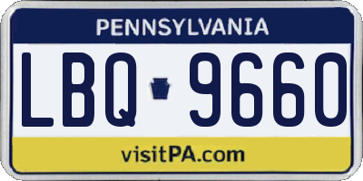 PA license plate LBQ9660