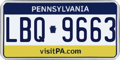 PA license plate LBQ9663