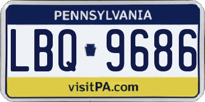 PA license plate LBQ9686