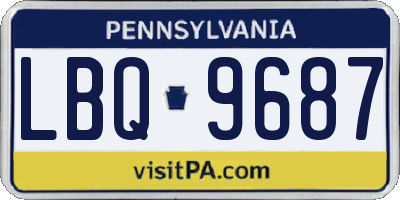 PA license plate LBQ9687