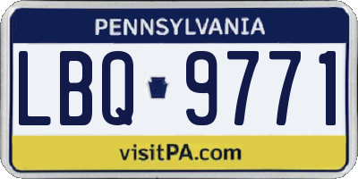 PA license plate LBQ9771