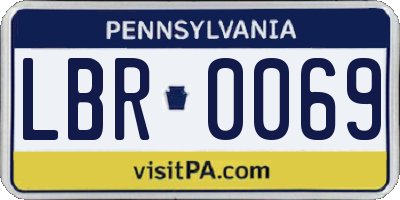PA license plate LBR0069