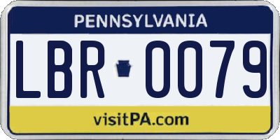 PA license plate LBR0079